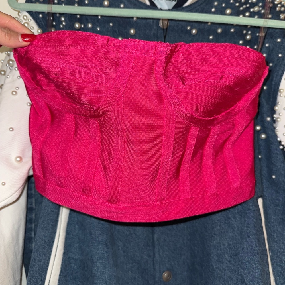 Fashion Nova Fuchsia Bustier